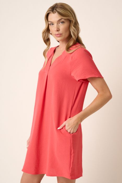 Airflow V-Neck Short Sleeve Dress Mittoshop