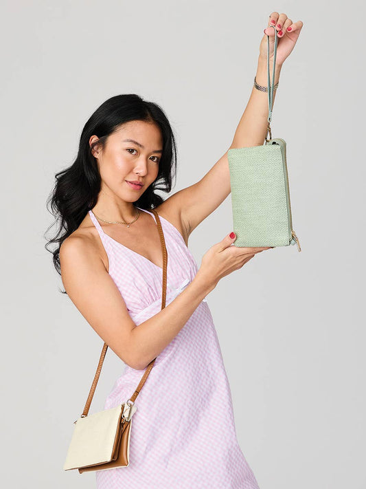 Riley Micro Straw Crossbody