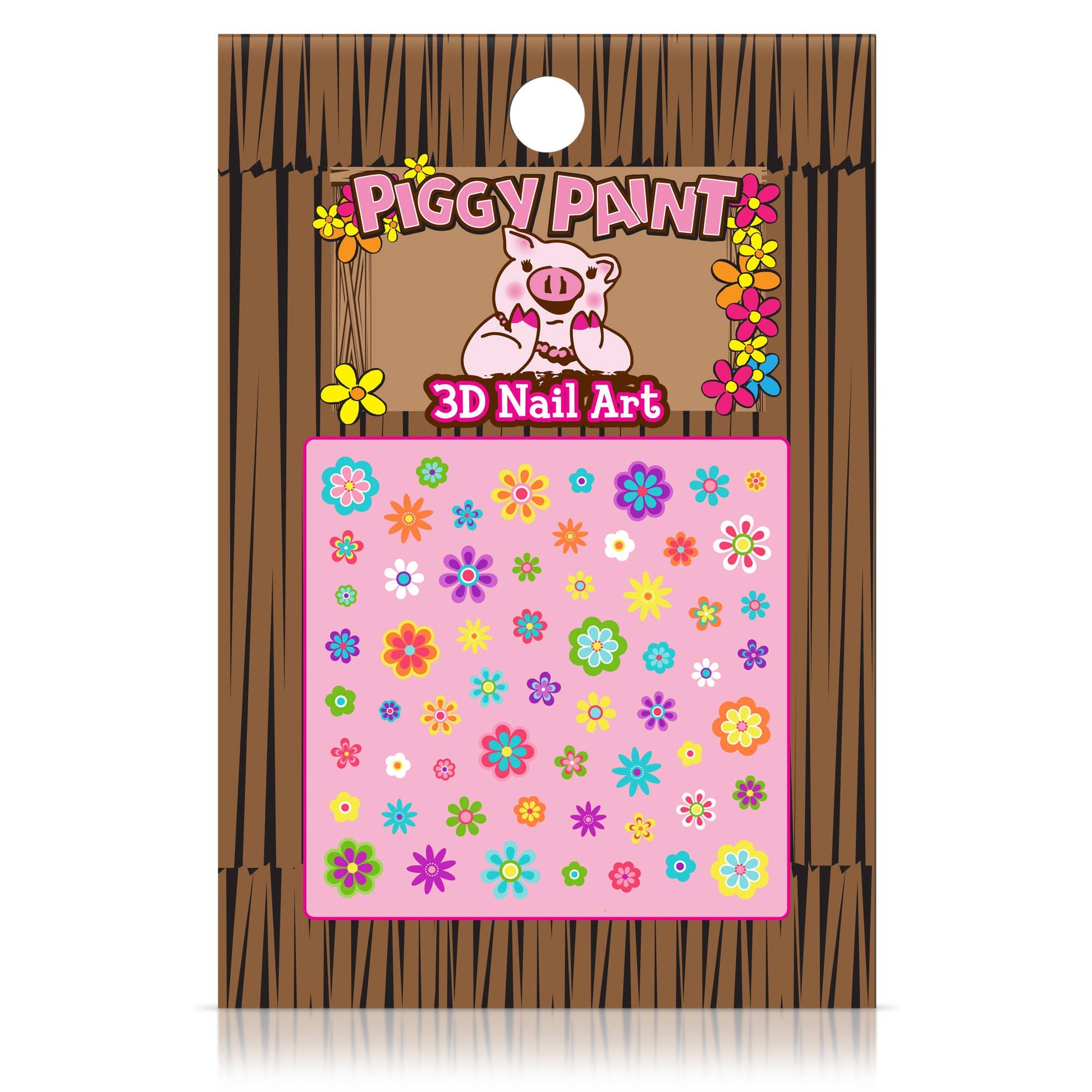 Flower Nail Art Piggy Paint