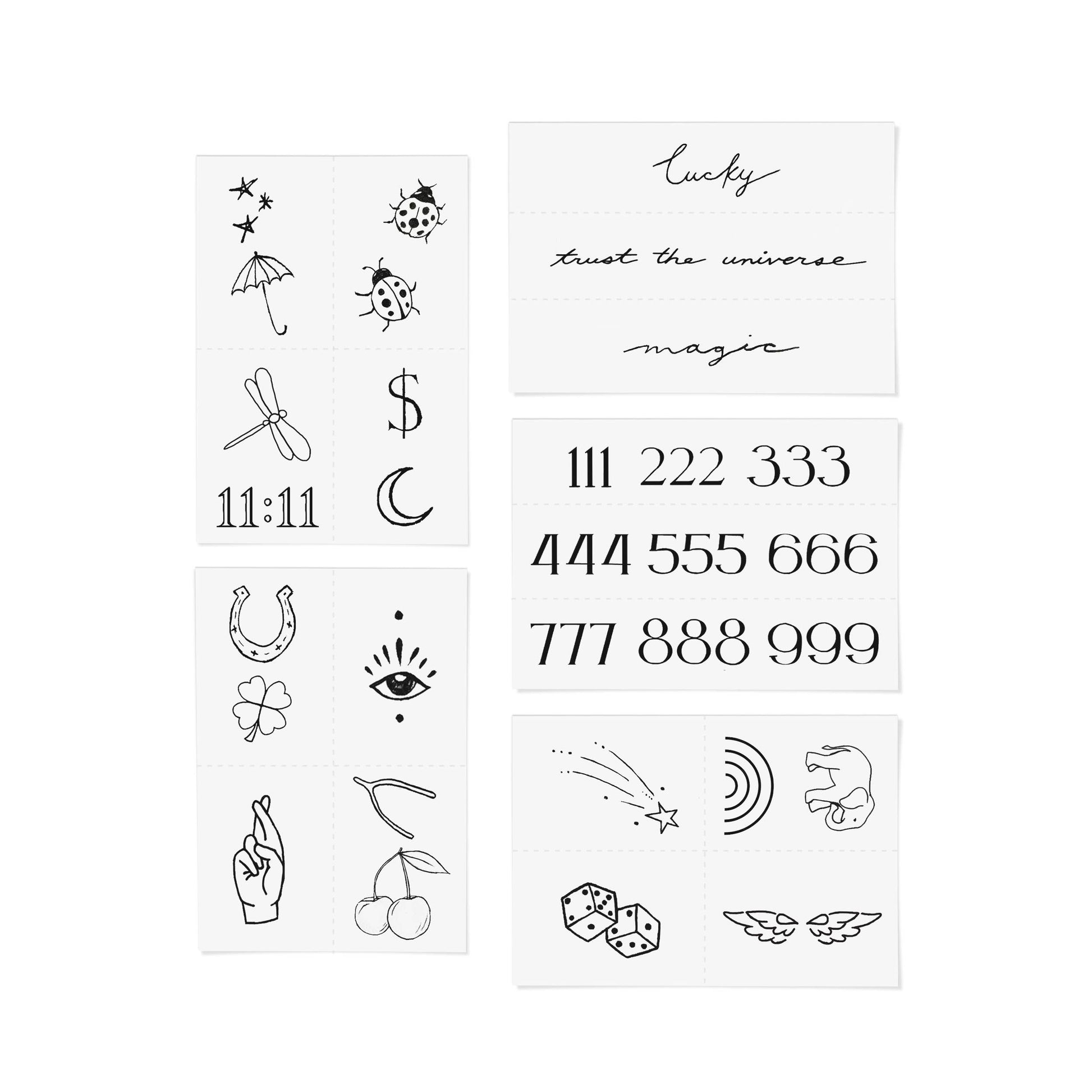 Lucky Girl Temporary Tattoo Pack INKED by Dani