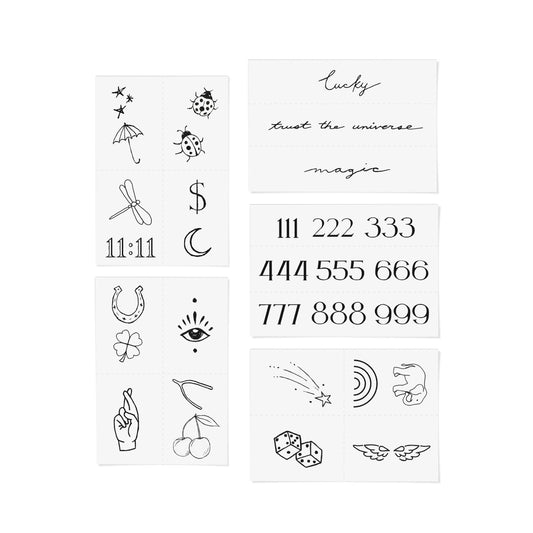 Lucky Girl Temporary Tattoo Pack INKED by Dani