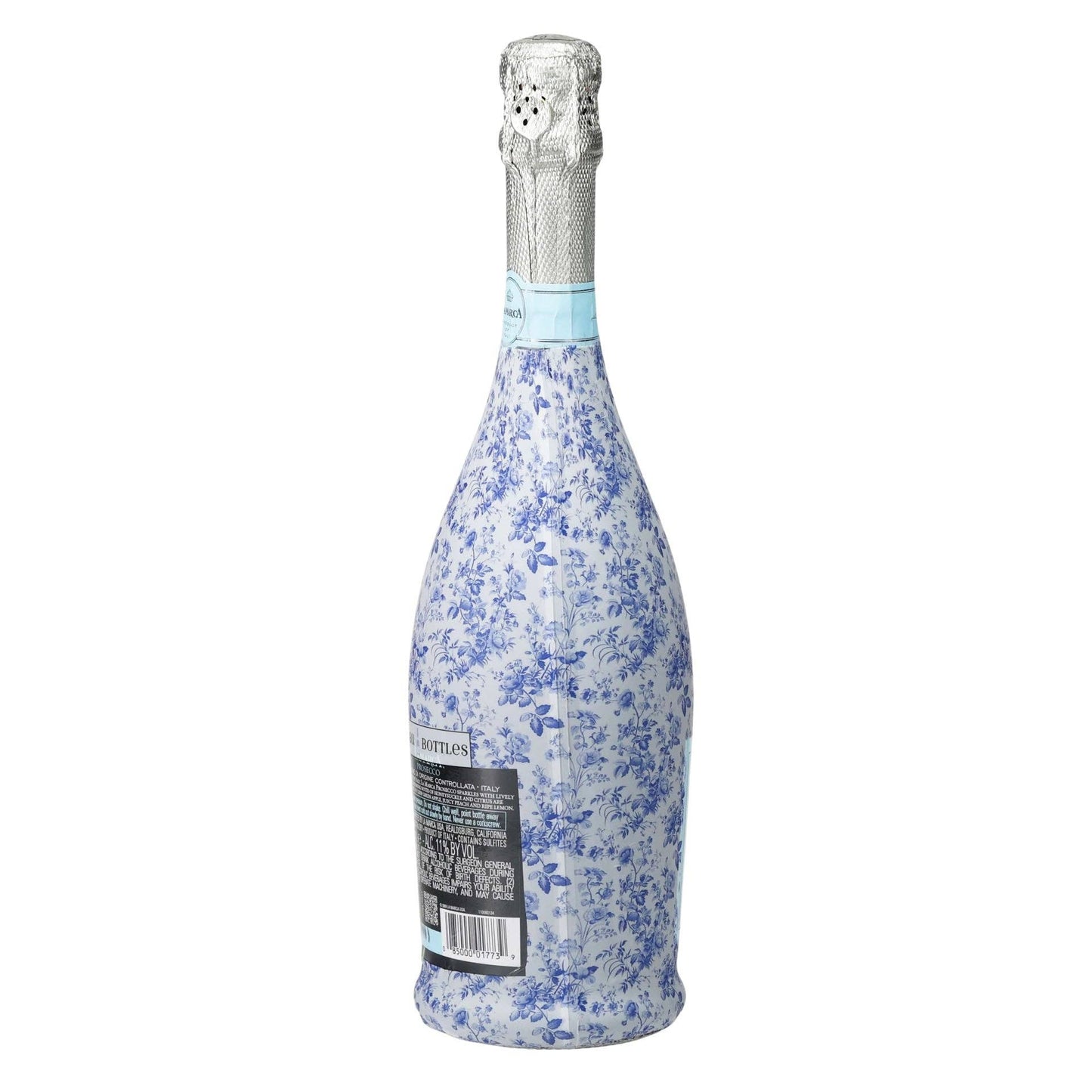 Beau Bottles Grandmillennial Blue Floral - Prosecco Collection