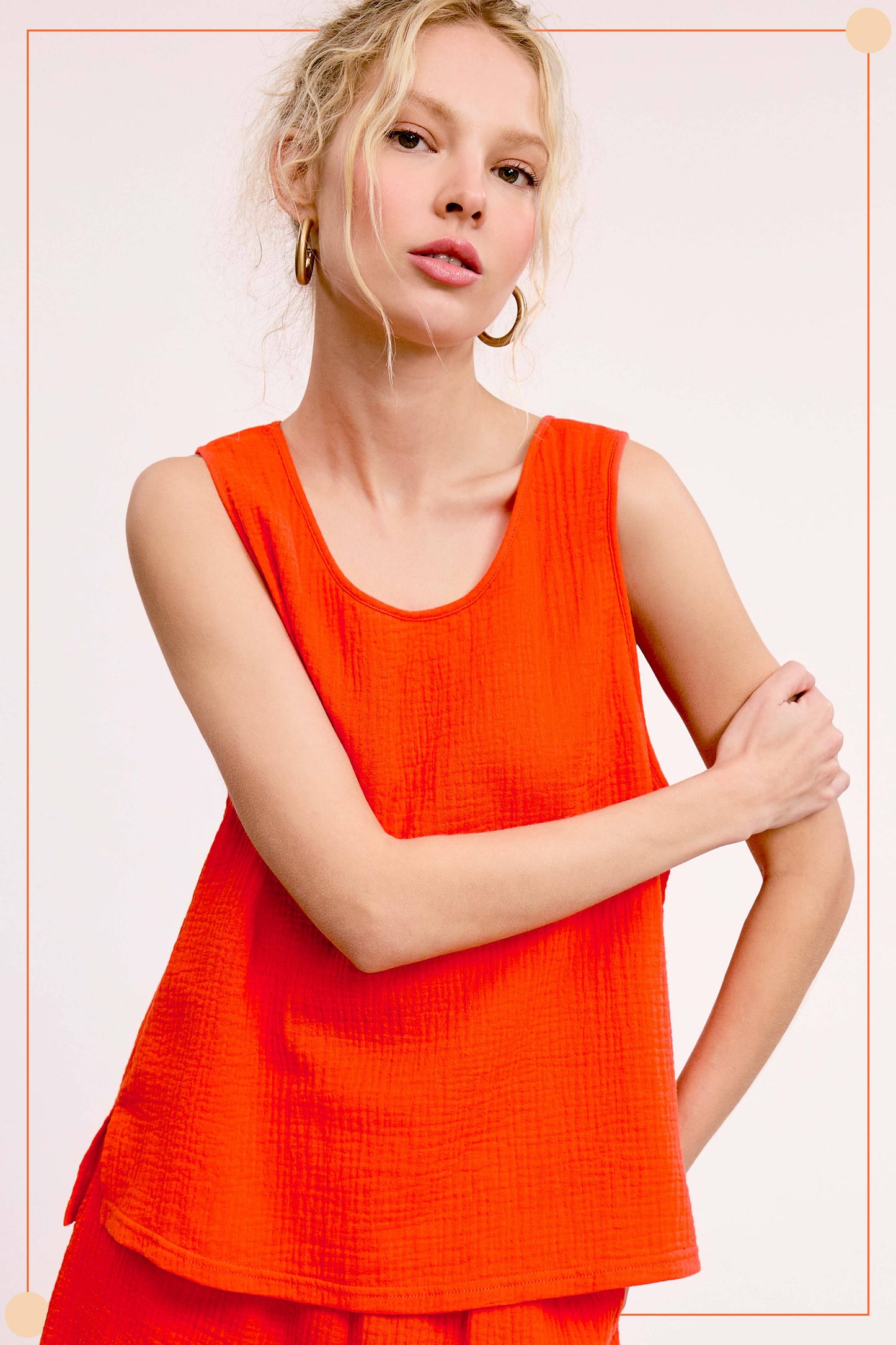 Comfy Lightweight Relaxed Fit Gauze Casual Set
