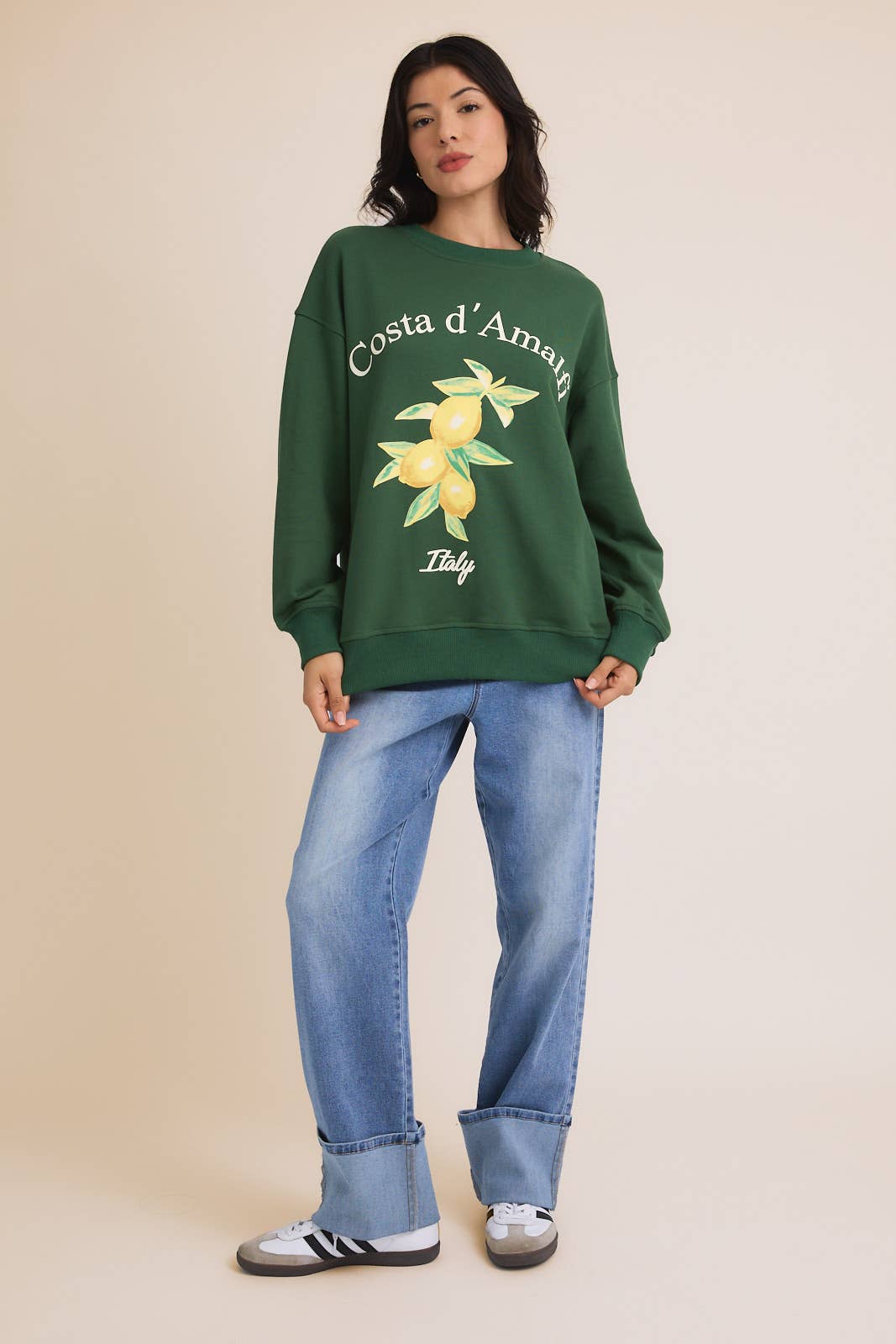 Round Neck Long Sleeve "Costa d'Amalfi" Sweatshirt