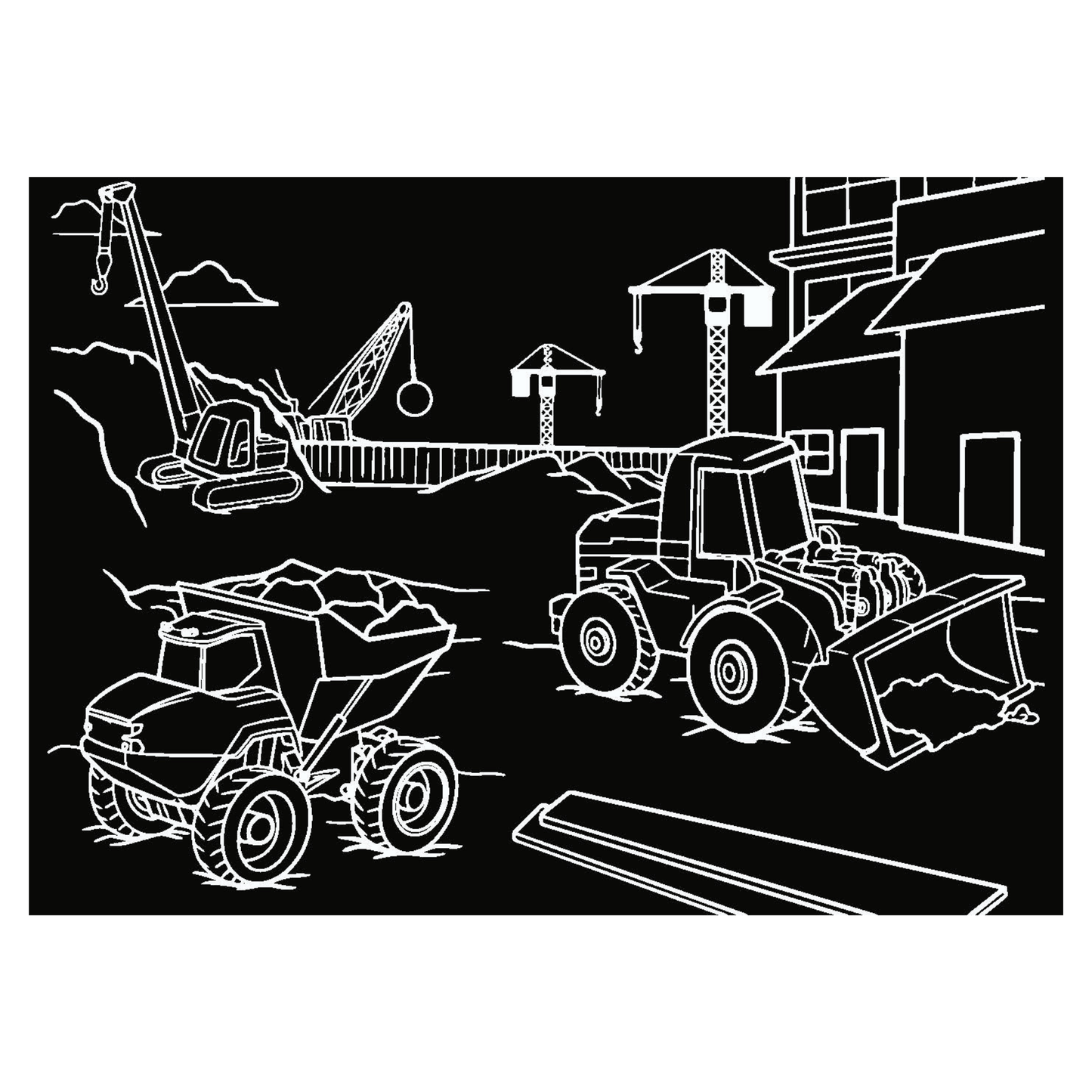 Chalkboard MiniMats Dino & Truck Coloring Kit Imagination Starters