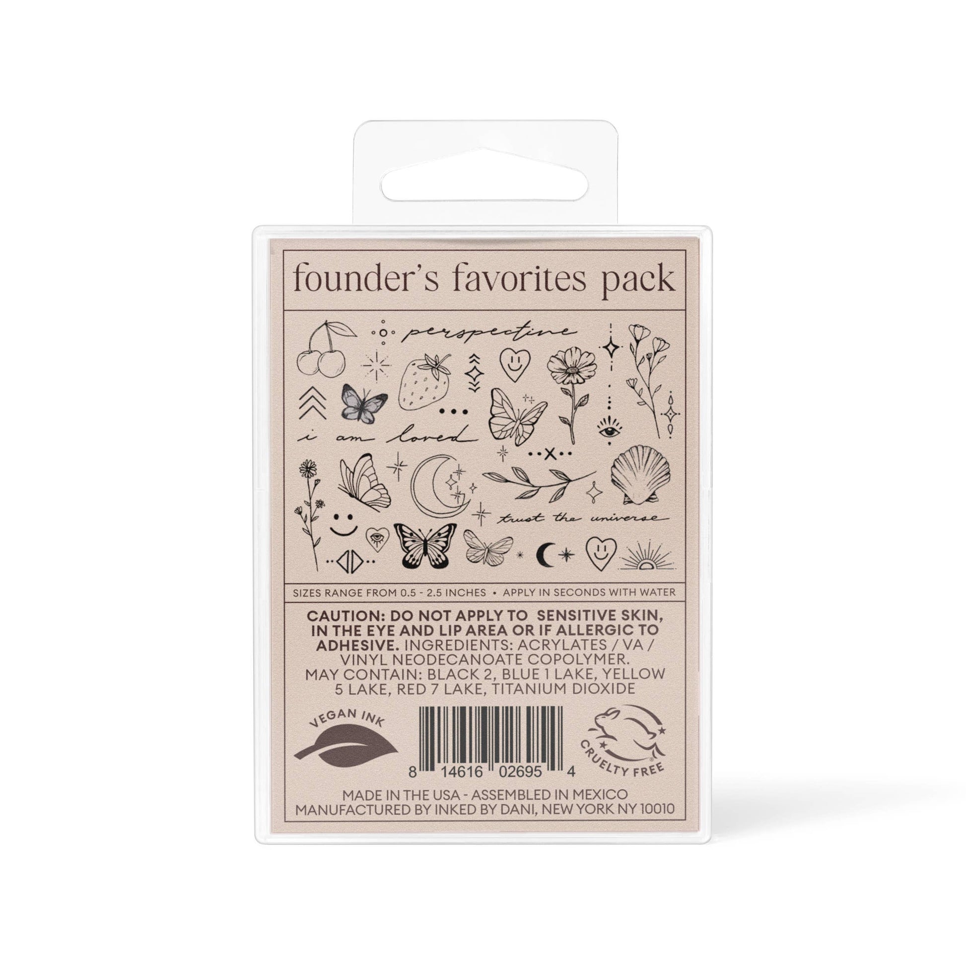 Founders Favorites Temporary Tattoo Pack INKED by Dani