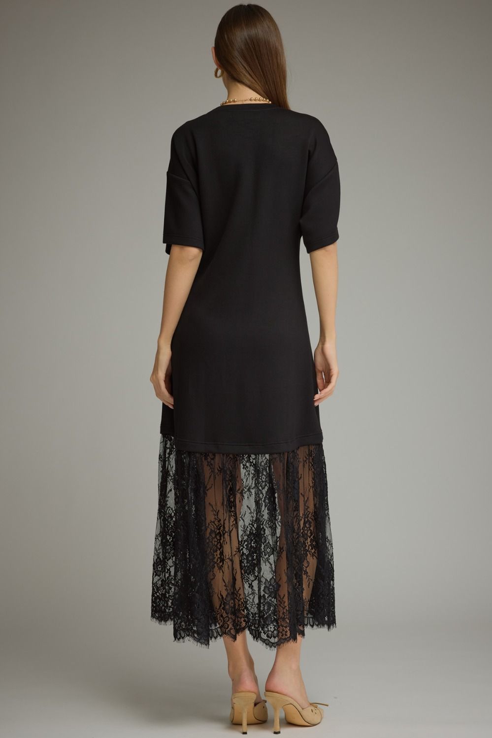 Lace Skirt Midi Dress