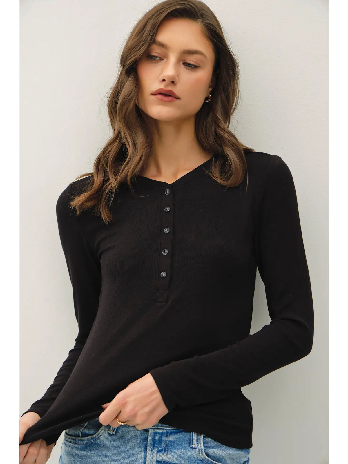 Modal Classic Ribbed Henley