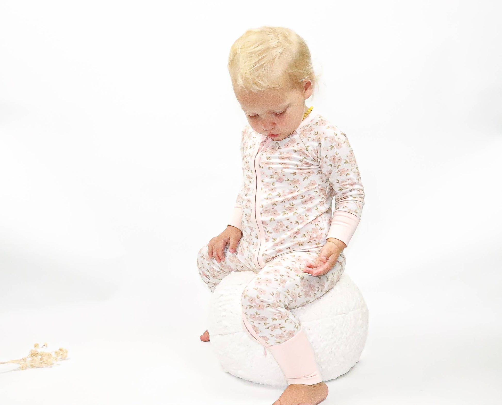 Addy Baby Girl Romper | Bamboo Romper | Bamboo Baby Outfit | Almond Bud