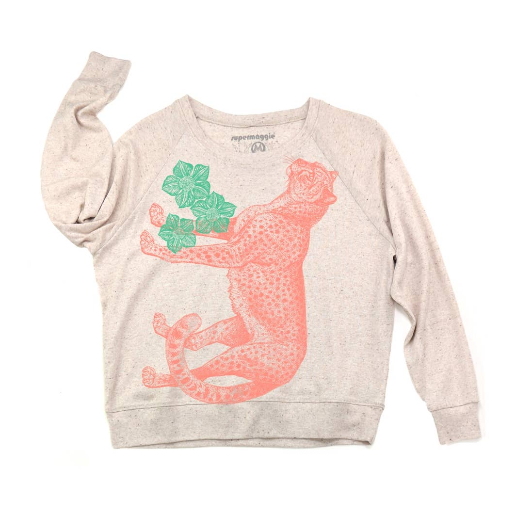 Cheetah Pia Tri Blend Pullover