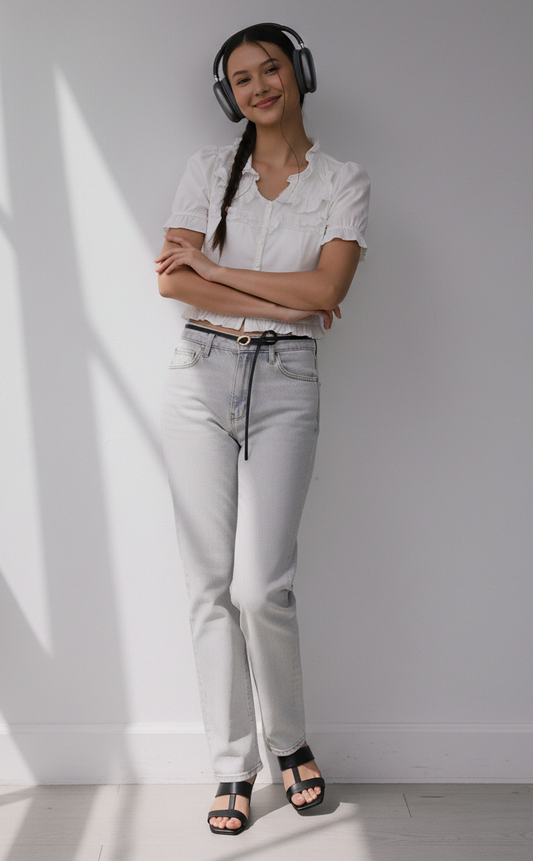 Skinny Belt for Summer Dresses | Tie-On Asymmetrical Buckle