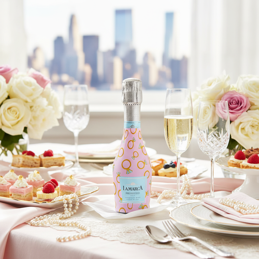 Beau Bottles Pink Engagement Ring - MINI Prosecco Collection - Set of 6 (Wraps Only)