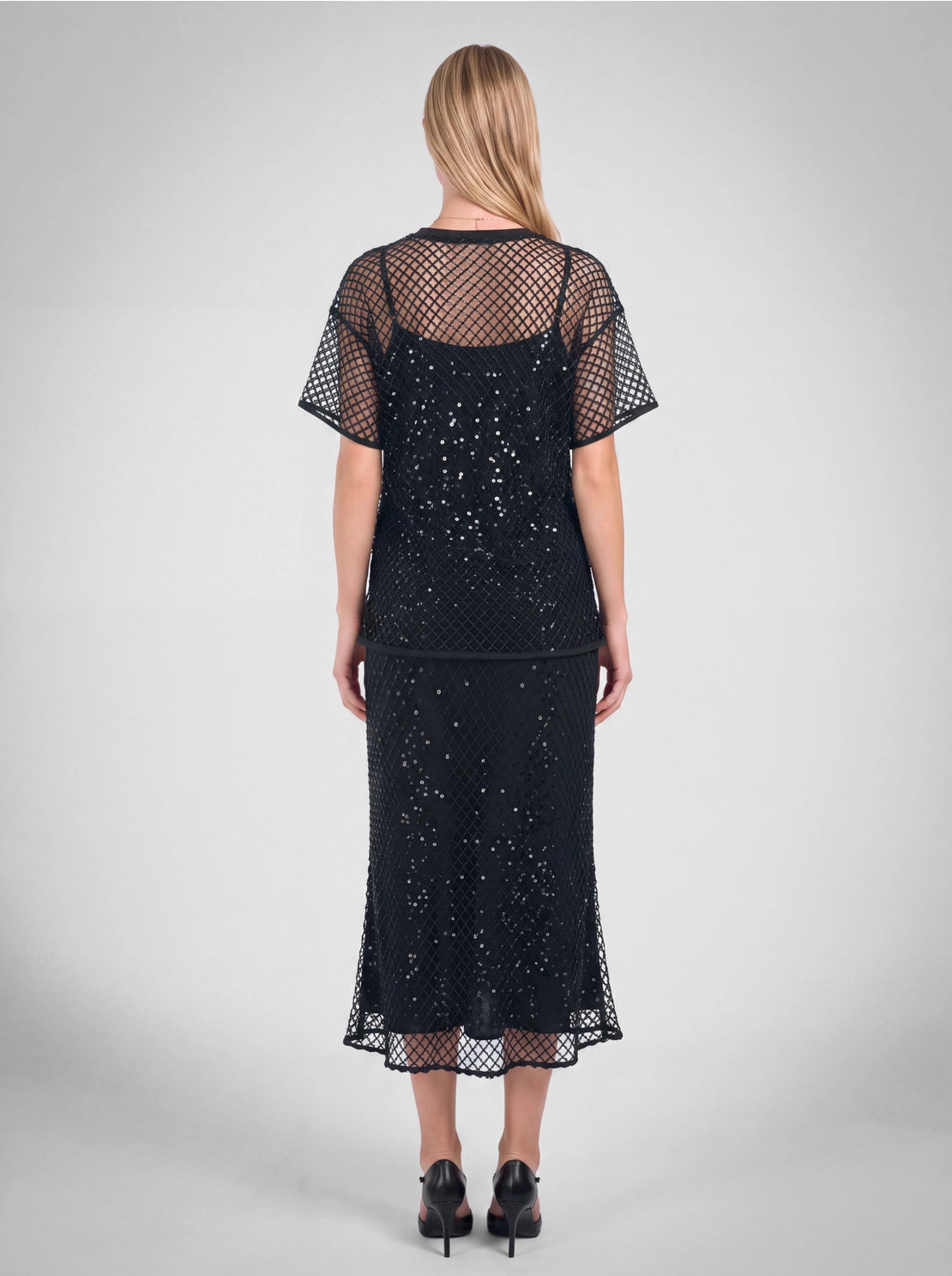 Sequin Mesh Overlay with Cami