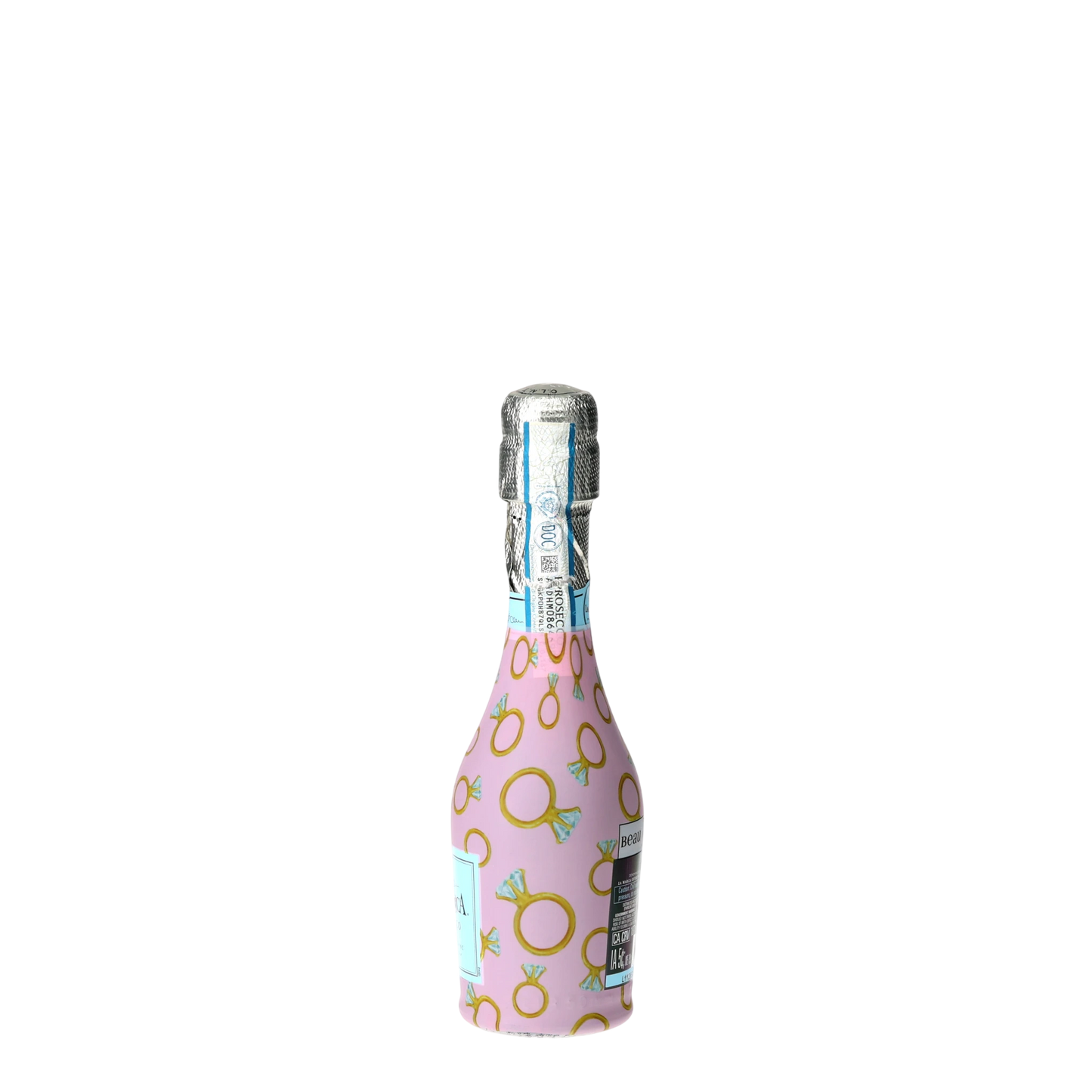 Beau Bottles Pink Engagement Ring - MINI Prosecco Collection - Set of 6 (Wraps Only)
