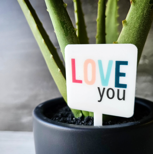 Plant Marker Stake -  Colorful Love You