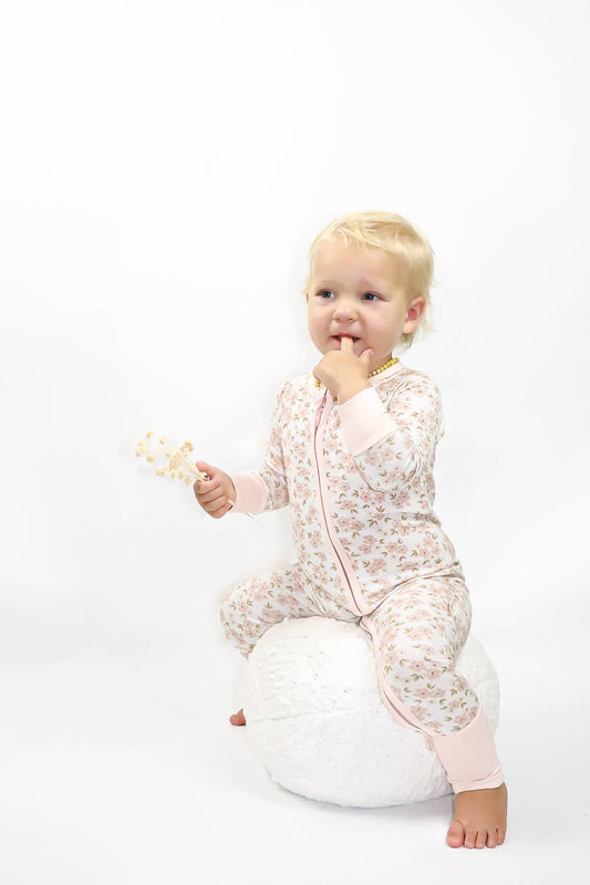 Addy Baby Girl Romper | Bamboo Romper | Bamboo Baby Outfit | Almond Bud