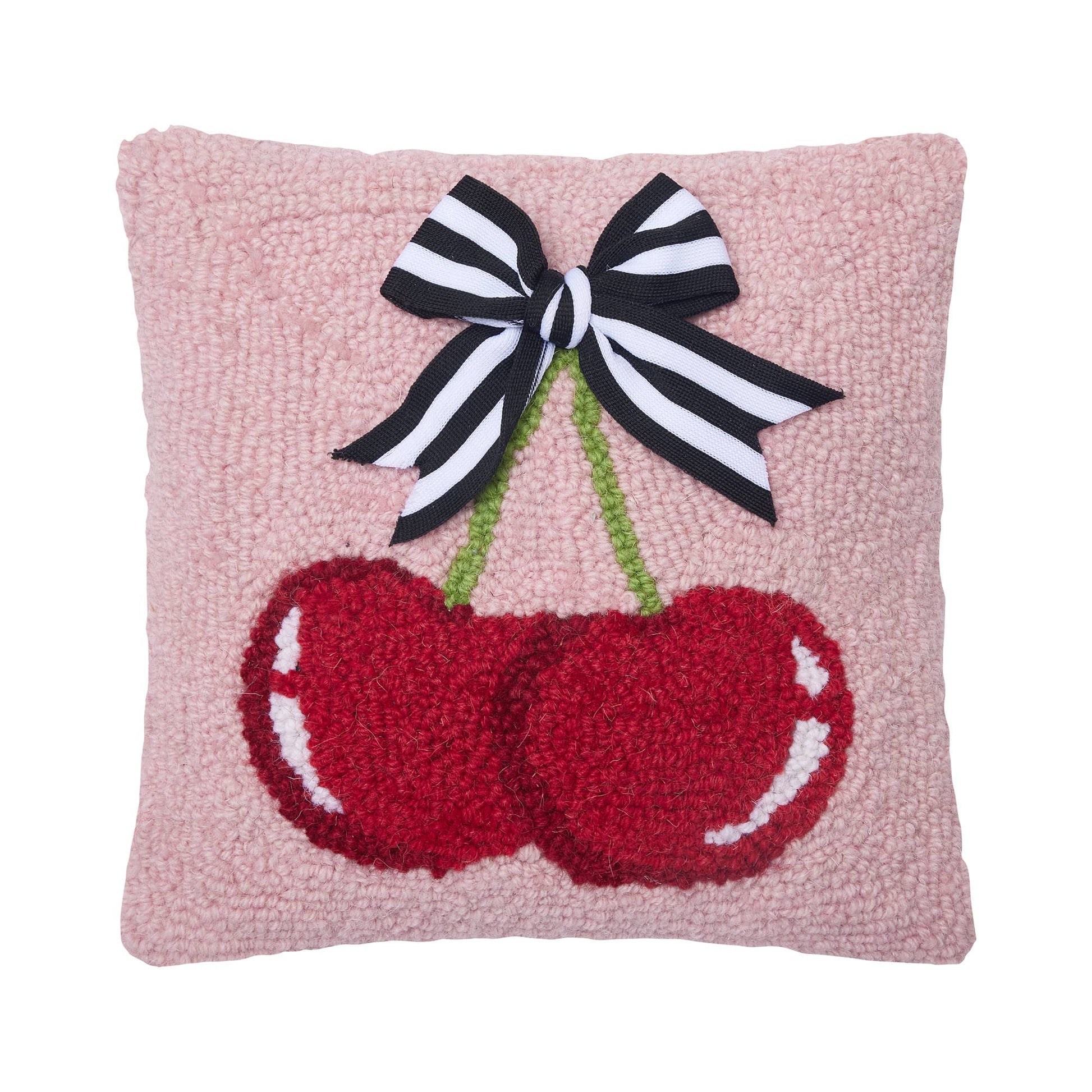 Cherries W/Ribbon Hook Pillow Peking Handicraft