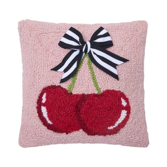 Cherries W/Ribbon Hook Pillow Peking Handicraft