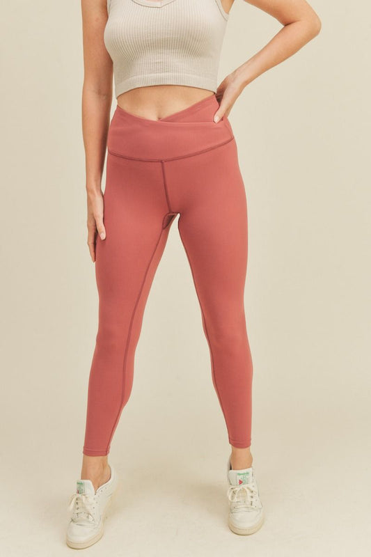 V Criss-Cross High Waisted Leggings Kimberly C