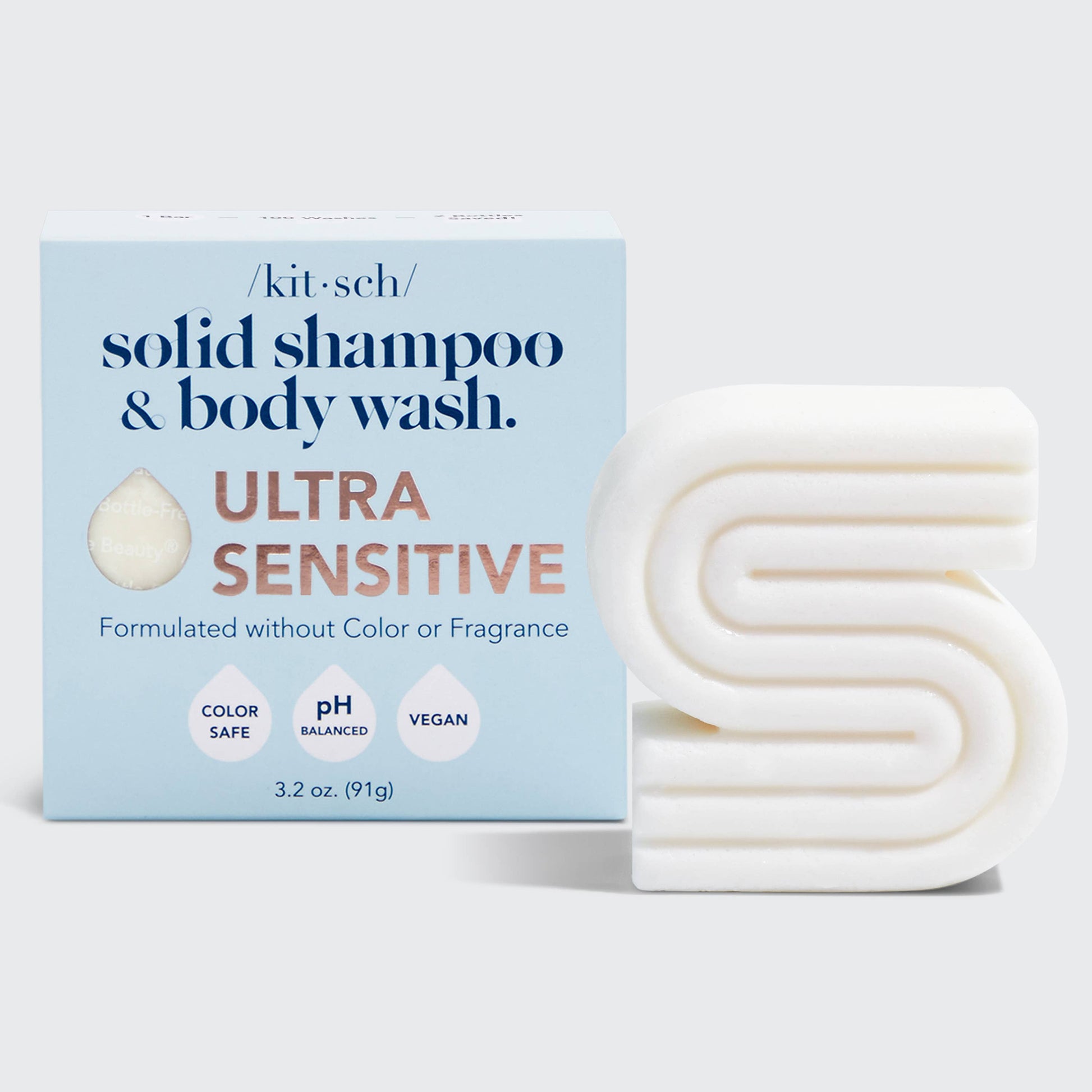 Ultra Sensitive Shampoo & Body Wash Bar Fragrance-Free KITSCH