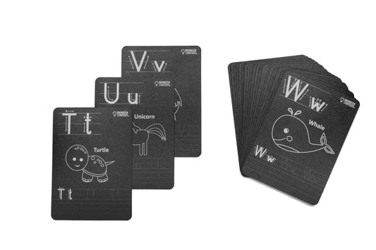 Chalkboard Alphabet Flash Card Coloring Card Set Imagination Starters
