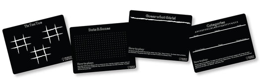 Chalkboard Travel Games Travel Mat - Set of 4 9x12 Imagination Starters