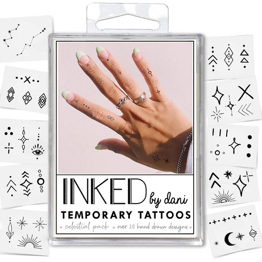 Celestial Temporary Tattoo Pack INKED by Dani