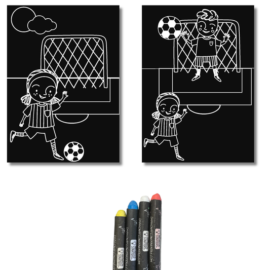 Chalkboard MiniMats Soccer Coloring Kit Imagination Starters