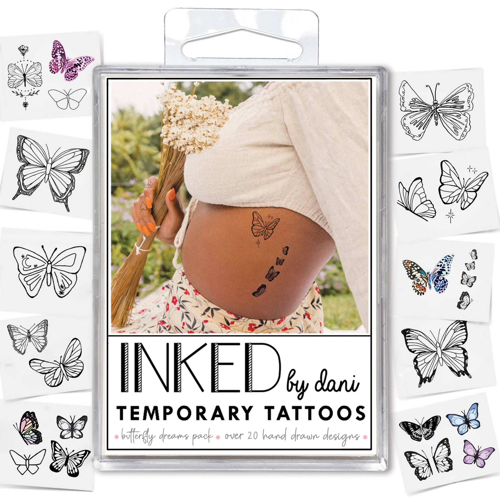 Butterfly Dreams Temporary Tattoo Pack INKED by Dani