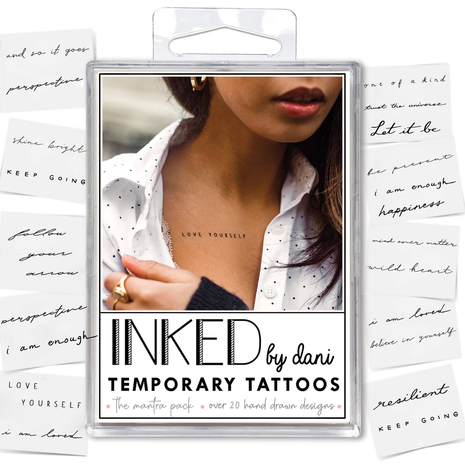 Mantra Temporary Tattoo Pack INKED by Dani